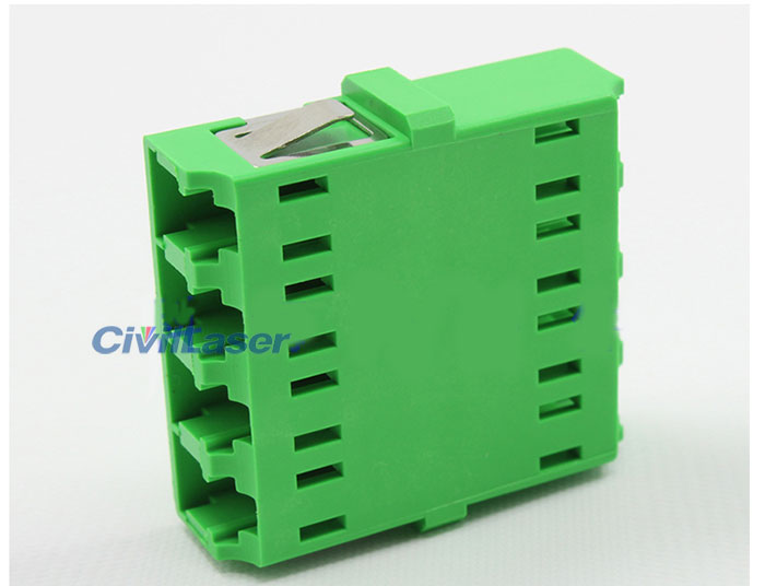 APC Connector LC Verde Singal Mode Four Core Fiber Optic Adapter